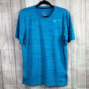 Nike Men's Blue Dri-FIT Short Sleeve Shirt